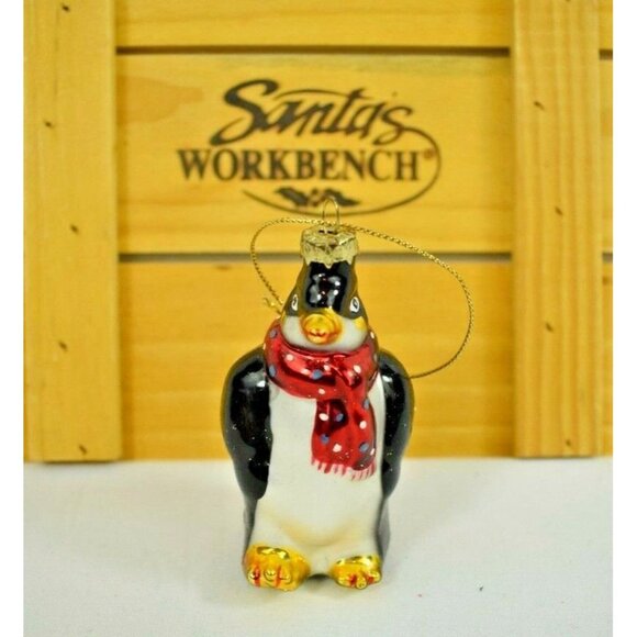 Santa's Workbench Holiday Christmas Ornament 6 Piece Set with Wooden Box - Picture 3 of 9